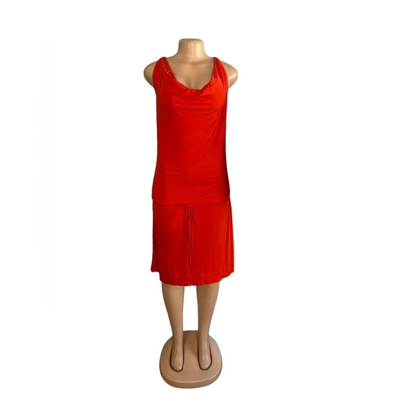 Diane Von Furstenberg Tadd Orange Dress Viscose Knit - Picture 2 of 12